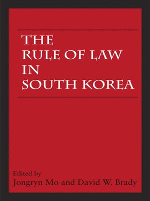 cover image of The Rule of Law in South Korea